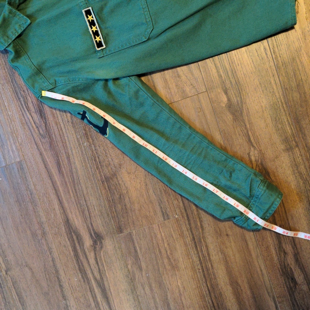 Army Patches Style Green Button Down Shacket Shir… - image 8